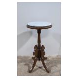 Antique Walnut Victorian marble top plant stand