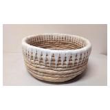 Round Crown Seagrass & Twine decorative basket