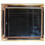 Black & Gold beveled edge decorator mirror
