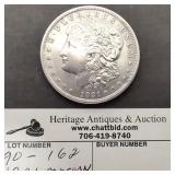 1921 Morgan silver dollar