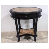 Black oval decorator Center table