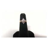 10K yellow gold and diamonds ring