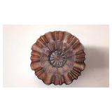 Antique Fenton Peacock tail bowl