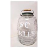 Vintage 5 cent pickles jar