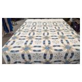 Wedding ring hand made quilt