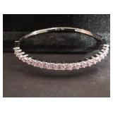 Pink Stones Bangle Bracelet