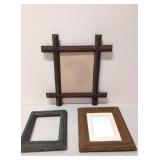 (3) Tramp Art picture frames