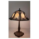 Early Antique Slag Glass Table lamp