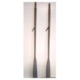Pair Antique wood row boat oars