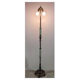 Antique Uranium glass floor lamp