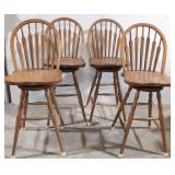 4 Oak 30' Bar Stools