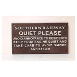 Southern Railway cast iron sign