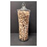 Apothecary Jar full of wine corks