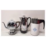 Mid Century Tea[pot & 2 Coffee Pots