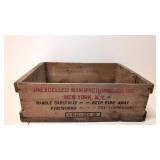 Unexcelled Fireworks wood shipping crate