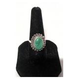 .925 Green Malacite Ring
