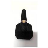 .925 Fire Opal & 2 small citrine stones ring