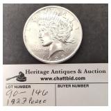 1923 Peace Silver Dollar