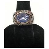 Heidi Daus Gold - Toned Purple, Green White ring