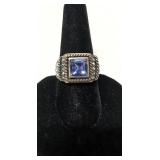 Heidi Daus London Blue & Multicolor Rhinestone rin