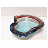 Vintage Blown art glass ashtray