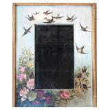 Antique Oil on Canvas with cutout for bevel mirror