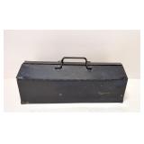 Vintage Black metal Double handle tool box