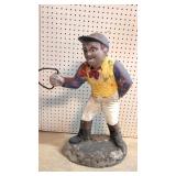Vintage Cement lawn jockey