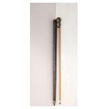 Vintage Carved walking cane with pool stick inside