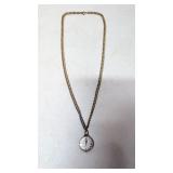 Bulova 10 Kt gold plated watch necklace