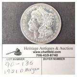 1921 D Morgan Silver Dollar