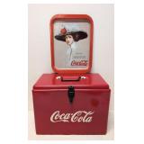 Rare Custom Built coca Cola Cooler & Tray