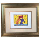 Pop Art hand painted in manner of Keith haring