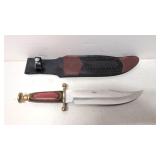 15' Bowie Knife with leather sheath