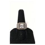Heidi Daus Princess cut Rhinestone Signet ring
