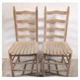 2 ladder back chair with slat seats