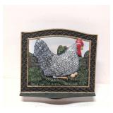 Cast Iron Chicken Book Stand