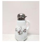 Antique Milk Glass Syrup pitcher