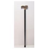 Brass dragon head walking cane with sword