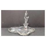 Vintage Tiffin Glass Center piece Fawn flower frog