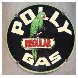 24' Porcelain Poly Gas Regular Gasoline Sign