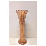 Vintage Art Deco Marigold Carnival Glass Vase