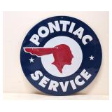 Embossed Tin Tacker Pontiac Service sign