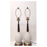 Two Mid Century Modern table lamps