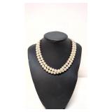 Faux Laguna Double strand pearl necklace