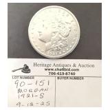 1921 S Morgan silver dollar