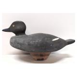 Antique Black Folk Art Wood Duck Decoy
