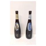 (2) 1996 Full Baseball Bat Shaped Botles of beer