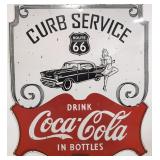 Drink Coca Cola Cub Service Porcelain Sign