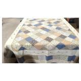 Blue and Brown large quilt